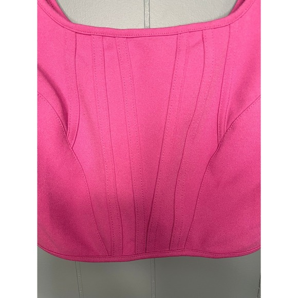 Happily Grey Women's Pink Sleeveless Corset Top Square Neck Tank, Size Small - Picture 2 of 6